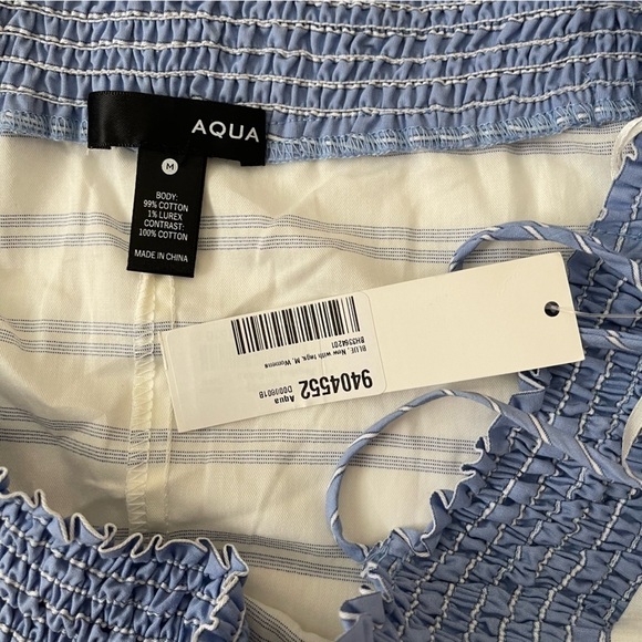 New Aqua White and Blue Color Block Midi Sundress US M - Picture 7 of 7